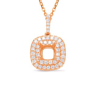 Diamond Pendant 0.50ct Cushion Center Diamond Pendant 0.50ct Cushion Center