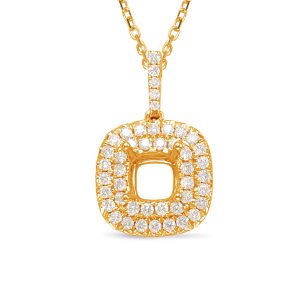 Diamond Pendant 0.75ct Cushion Center Diamond Pendant 0.75ct Cushion Center
