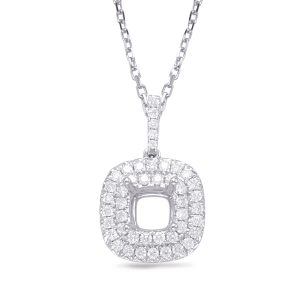 Diamond Pendant 1.50ct Cushion Center