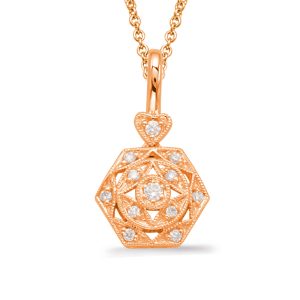 Rose Gold Diamond Pendant Rose Gold Diamond Pendant