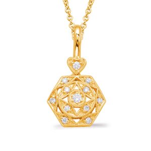 Yellow Gold Diamond Pendant Yellow Gold Diamond Pendant
