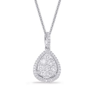 White Gold Diamond Pendant White Gold Diamond Pendant