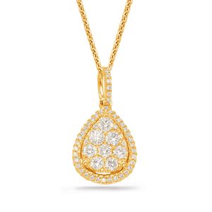 Yellow Gold Diamond Pendant Yellow Gold Diamond Pendant