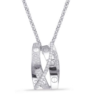 White Gold Diamond Pendant White Gold Diamond Pendant