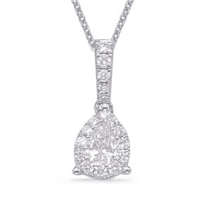 White Gold Diamond Pendant White Gold Diamond Pendant
