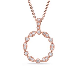 Rose Gold Diamond Pendant Rose Gold Diamond Pendant