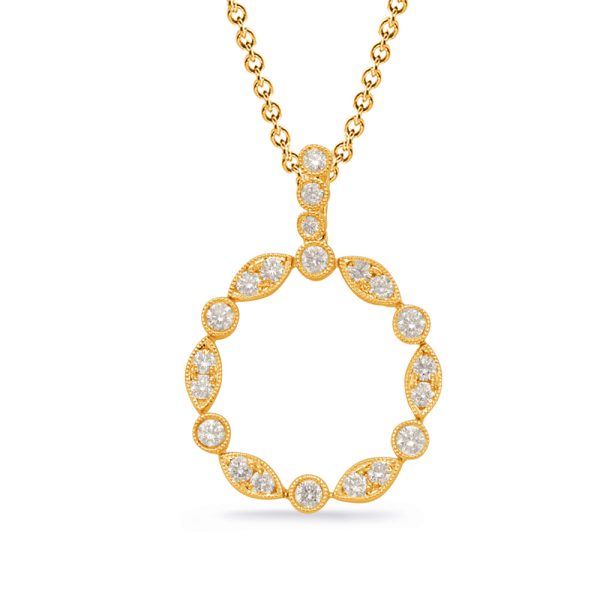 Yellow Gold Diamond Pendant