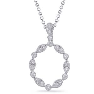 White Gold Diamond Pendant White Gold Diamond Pendant