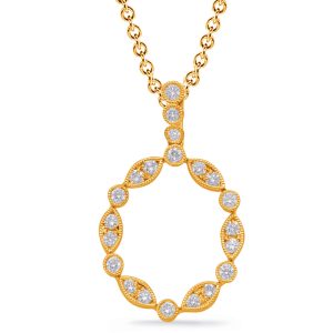 Yellow Gold Diamond Pendant Yellow Gold Diamond Pendant