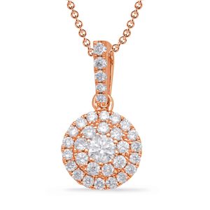 Rose Gold Diamond Pendant Rose Gold Diamond Pendant