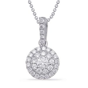 White Gold Diamond Pendant White Gold Diamond Pendant