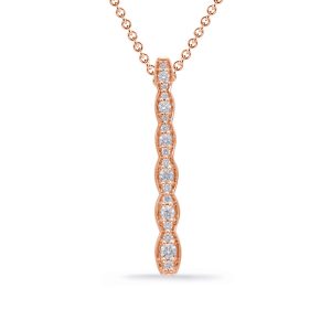 Rose Gold Diamond Pendant Rose Gold Diamond Pendant