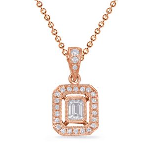 Rose Gold Diamond Pendant Rose Gold Diamond Pendant
