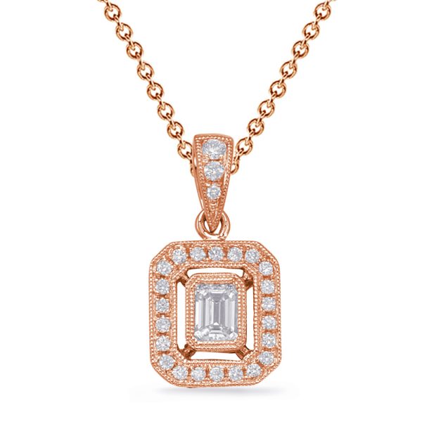 Rose Gold Diamond Pendant