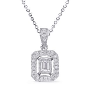 White Gold Diamond Pendant White Gold Diamond Pendant