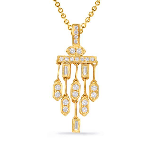 Yellow Gold Diamond Pendant