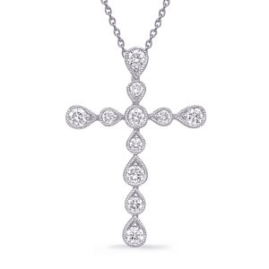 White Gold Diamond Cross White Gold Diamond Cross
