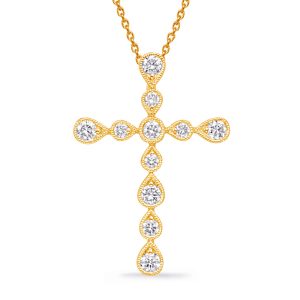 Yellow Gold Diamond Cross Yellow Gold Diamond Cross