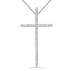 White Gold Diamond Cross White Gold Diamond Cross