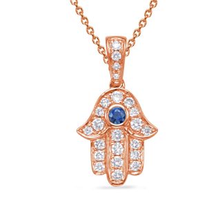 Rose Gold Diamond & Sapphire Pendant Rose Gold Diamond & Sapphire Pendant