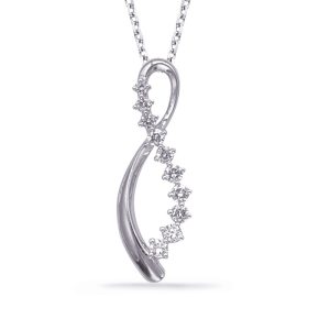 White Gold Diamond Pendant White Gold Diamond Pendant