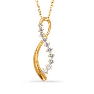 Yellow Gold Diamond Pendant Yellow Gold Diamond Pendant