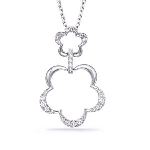 White Gold Diamond Pendant White Gold Diamond Pendant