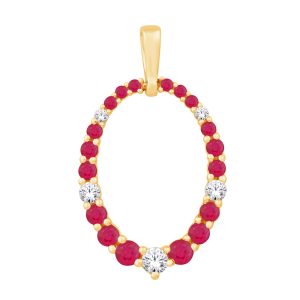 Yellow Gold Diamond & Ruby Pendant Yellow Gold Diamond & Ruby Pendant