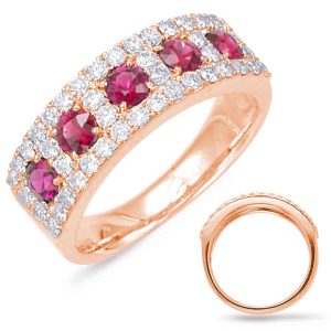 Rose Gold Ruby & Diamond Ring Rose Gold Ruby & Diamond Ring